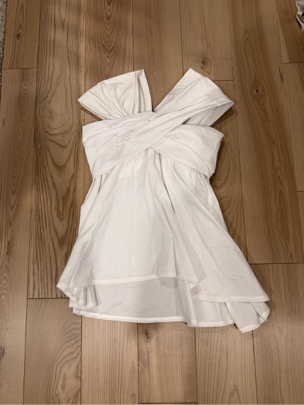 Maticevski White Asymmetrical Strapless Twist Top! No longer available in store!